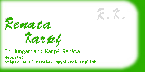 renata karpf business card